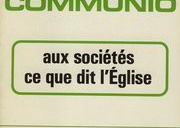 Aux sociétés ce que dit l'Eglise